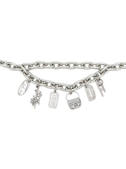 Diesel charm chain belt - Silver