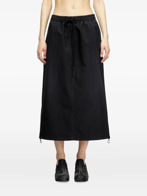 Diesel drawstring midi skirt - Black