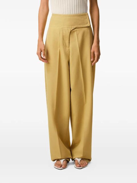 AMI Paris wrapped belted trousers - Yellow