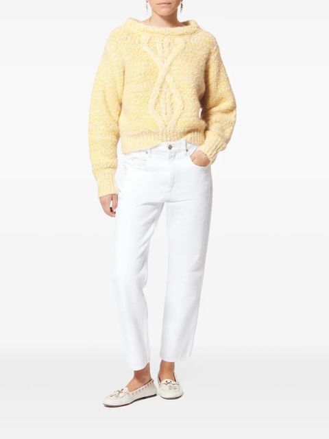 ISABEL MARANT Dorota cable-knit sweater - Yellow