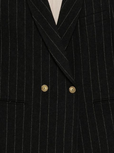 Alysi pinstripe double-breasted jacket - Grey