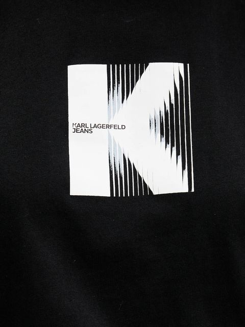 Karl Lagerfeld Jeans t-shirt bawełniany damski kolor czarny B1W17055