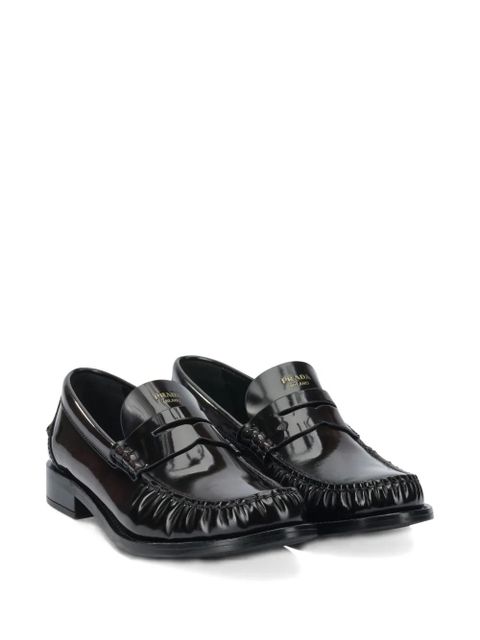 Prada logo-debossed loafers - Black - zdjęcie produktu nr 2