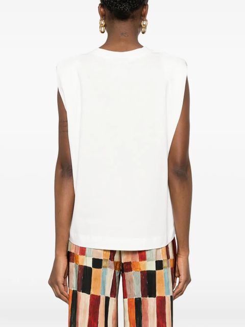 FARM Rio round-neck toucan-print top - White