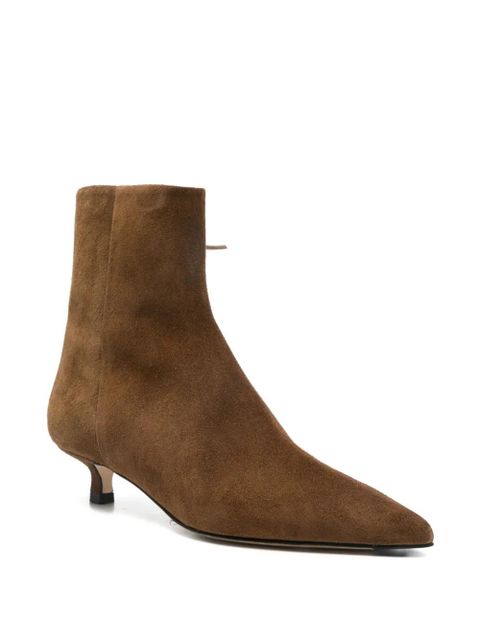 Aeyde pointed-toe kitten-heel boots - Brown - zdjęcie produktu nr 2