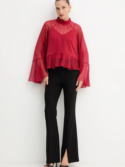 Twinset bluzka damska kolor czerwony gładka 252AT2213 - zdjęcie produktu nr 2