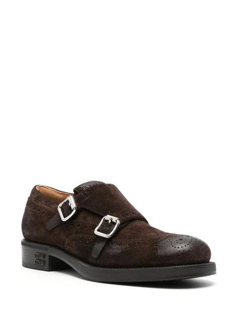 Miu Miu x Church's leather brogues - Brown