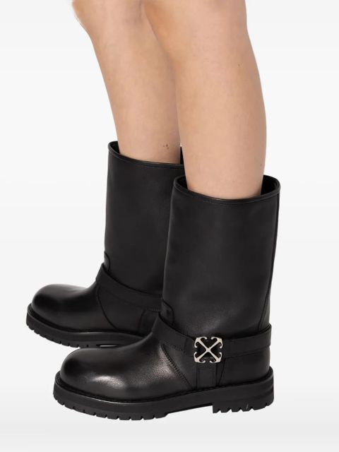 Off-White 40mm buckle strap boots - Black