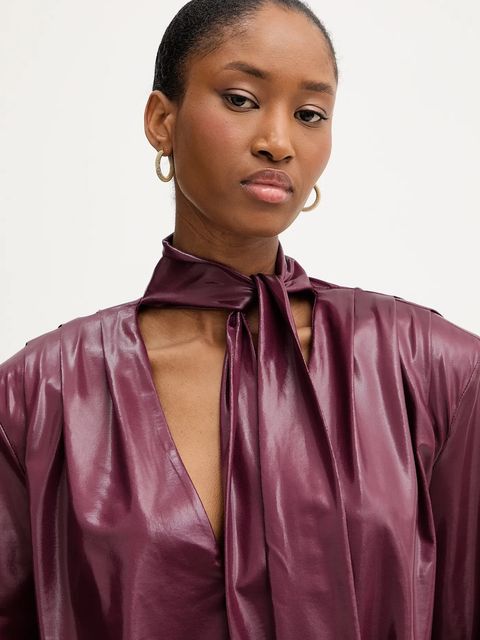 Haveone sukienka kolor bordowy mini prosta MFS-P097