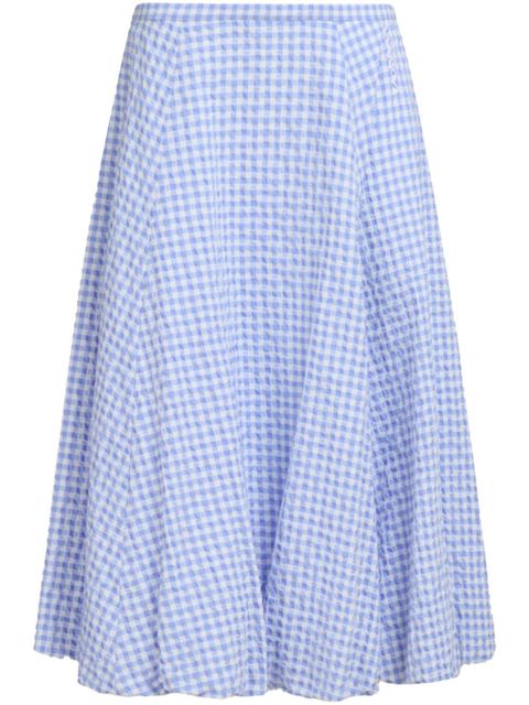 Marni check-print midi skirt - Blue - zdjęcie produktu nr 1