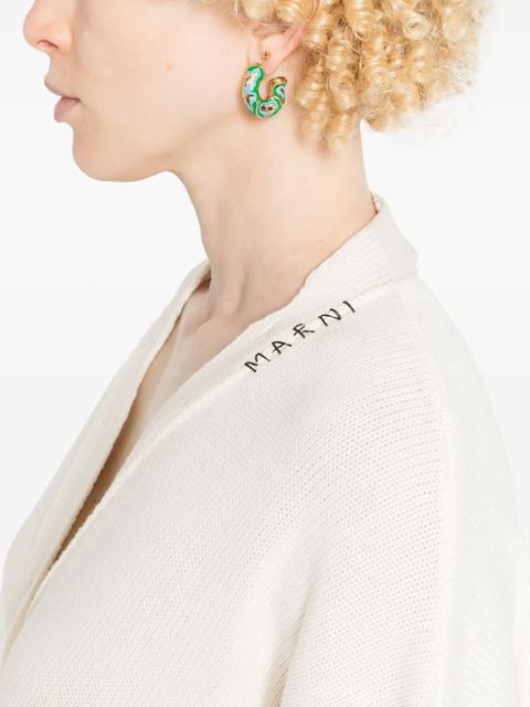 Marni crochet-knit cotton jumper - White