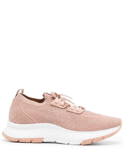 Gianvito Rossi Glover stretch-bouclé sneakers - Pink - zdjęcie produktu nr 1