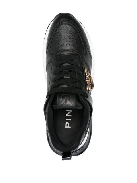 PINKO Ariel Love Birds-plaque sneakers - Black