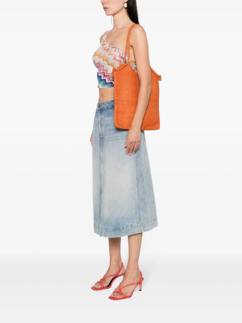 DRAGON DIFFUSION Minga leather tote bag - Orange