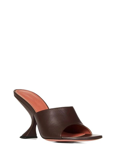 Amina Muaddi open-toe heeled pumps - Brown
