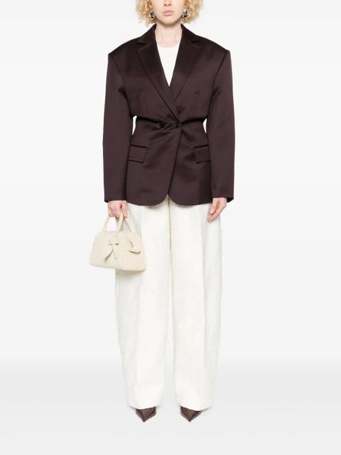 Magda Butrym double-breasted pinstripe-detail blazer - Red