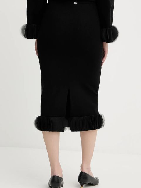 Twinset spódnica kolor czarny midi ołówkowa 252AP3013 - zdjęcie produktu nr 2