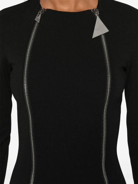 The Attico zip-fastening midi dress - Black