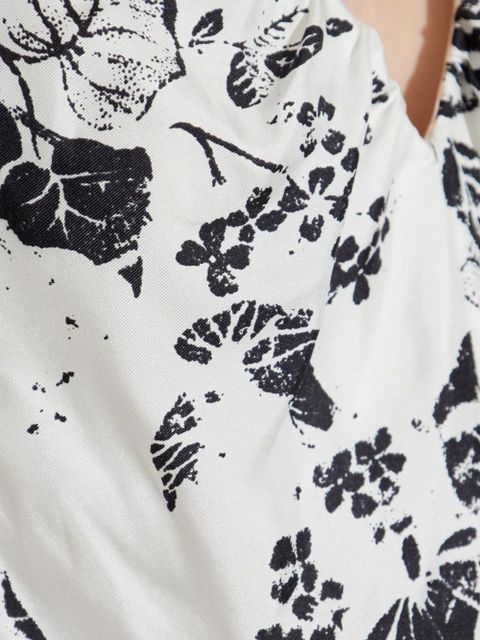 Max Mara floral-print bustier top - White