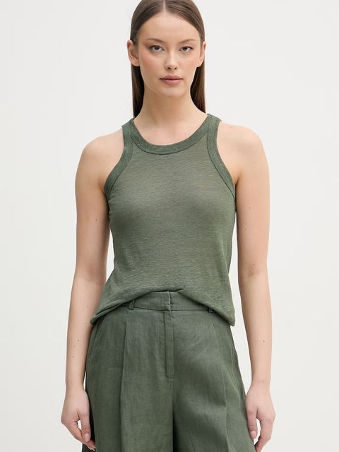 United Colors of Benetton top damski lniany - zdjęcie produktu nr 2