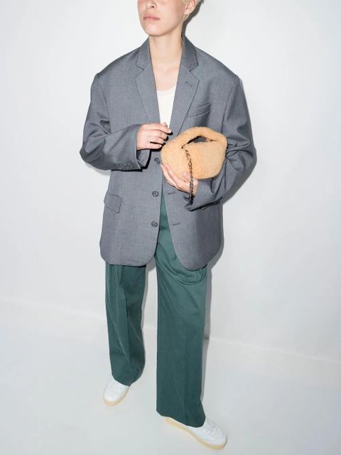 BY FAR Baby Cush shearling mini bag - Neutrals - zdjęcie produktu nr 2