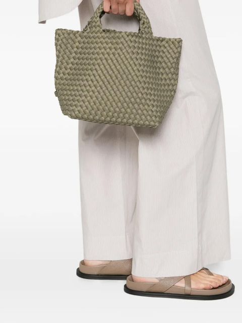 NAGHEDI small St. Barths woven tote bag - Green