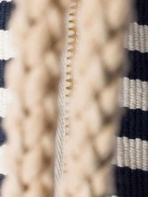 Miu Miu cotton and leather pouch - Blue