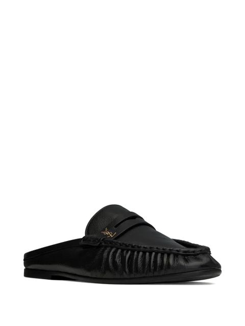 Saint Laurent Le Loafer Cassandre mules - Black - zdjęcie produktu nr 2