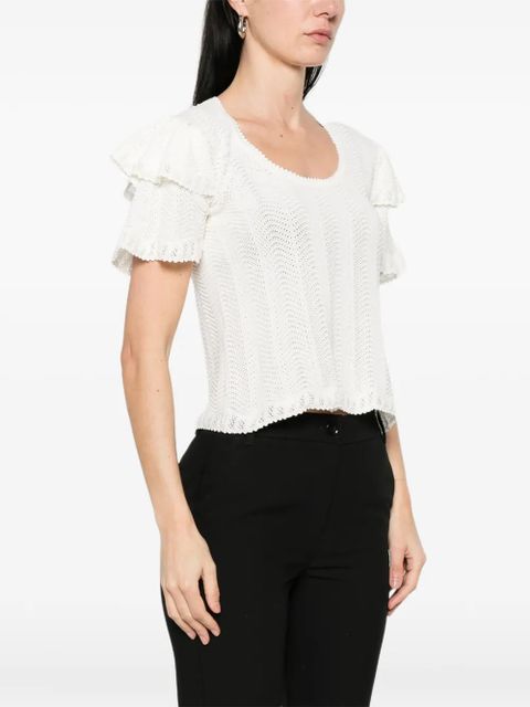 TWINSET ruffled T-shirt - White