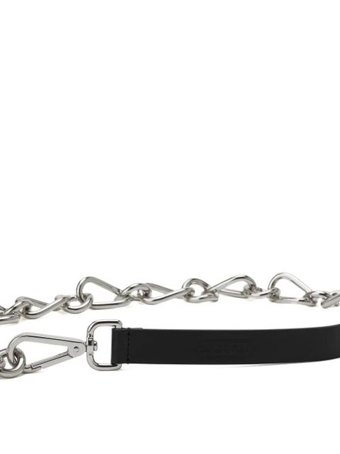 Lanvin chain-link leather belt - Silver - zdjęcie produktu nr 2