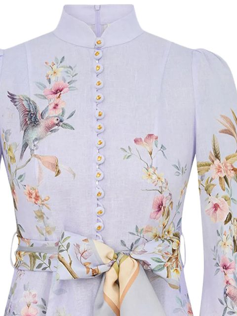 ZIMMERMANN Rebellion button floral minidress - Purple - zdjęcie produktu nr 2