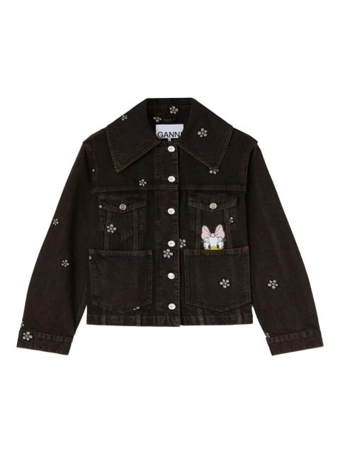 GANNI x Disney floral-appliqué jacket - Black - zdjęcie produktu nr 1