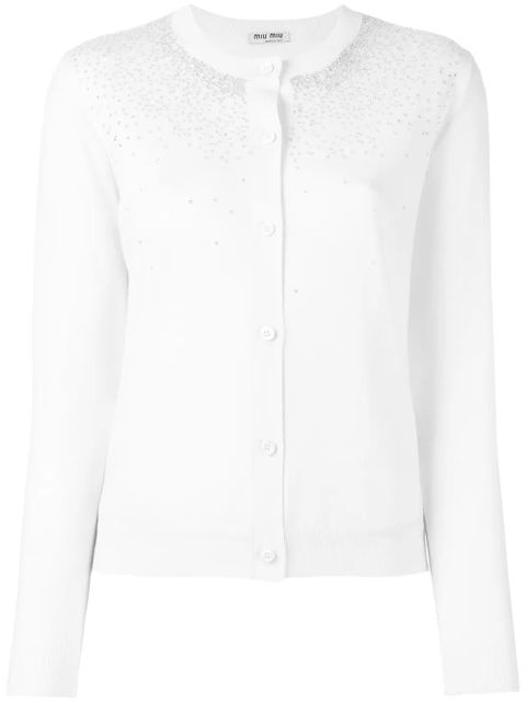 Miu Miu sequin stars cardigan - White - zdjęcie produktu nr 2