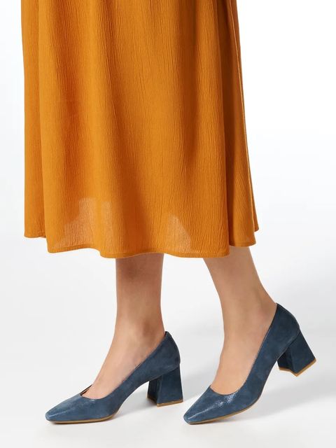 Geox szpilki D GISELDA kolor niebieski na słupku D36VCA 000MA C4067