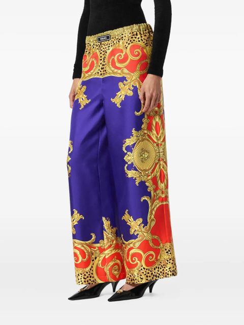 Versace baroque-print elastic-waist trousers - Purple - zdjęcie produktu nr 2