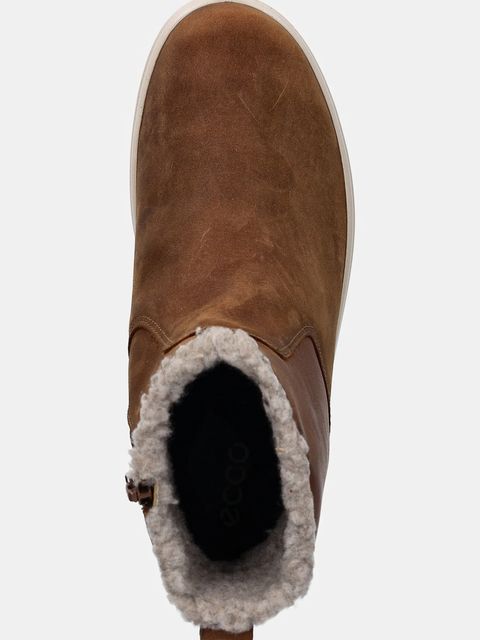Ecco śniegowce zamszowe Soft 7 Tred Warm kolor brązowy 450753-02034