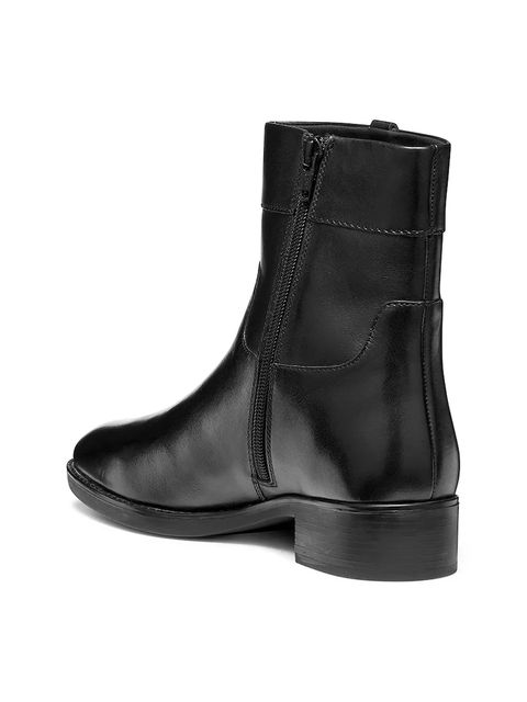 Geox botki skórzane D FELICITY damskie kolor czarny na płaskim obcasie D56G1A 00043 C9999 - zdjęcie produktu nr 2