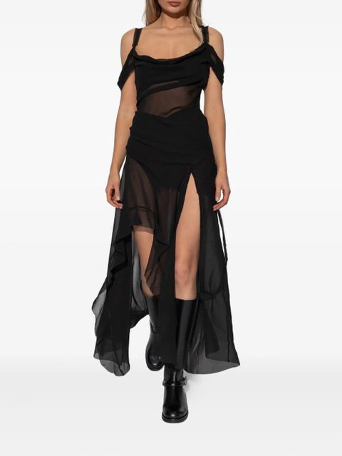 MISBHV Gabrielle ruffled maxi dress - Black - zdjęcie produktu nr 2