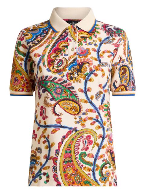 ETRO floral paisley polo top - Neutrals - zdjęcie produktu nr 1