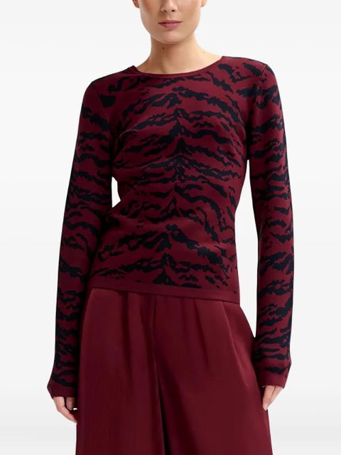 Essentiel Antwerp tiger-print top - Red