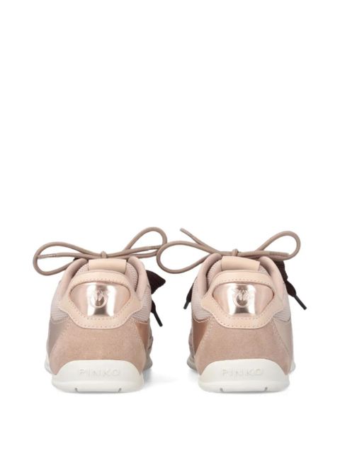 PINKO lace-up logo-lettering sneakers - Neutrals