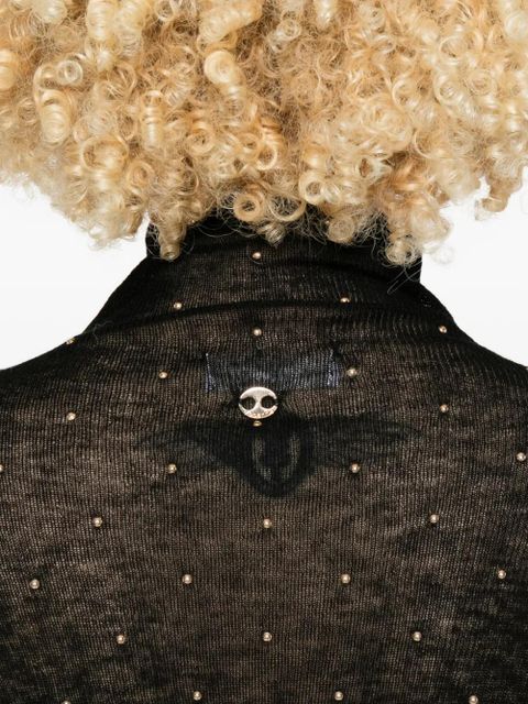 Rabanne roll-neck top - Black