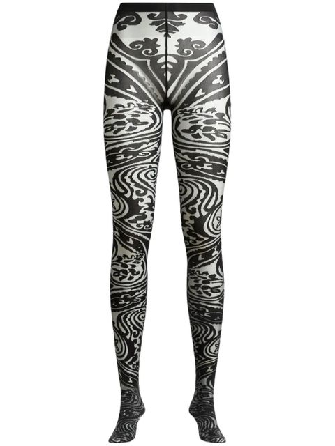ETRO Paisley Tattoo tights - Black - zdjęcie produktu nr 1
