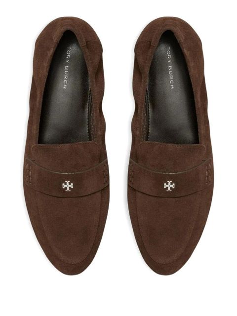 Tory Burch suede ballet loafers - Brown