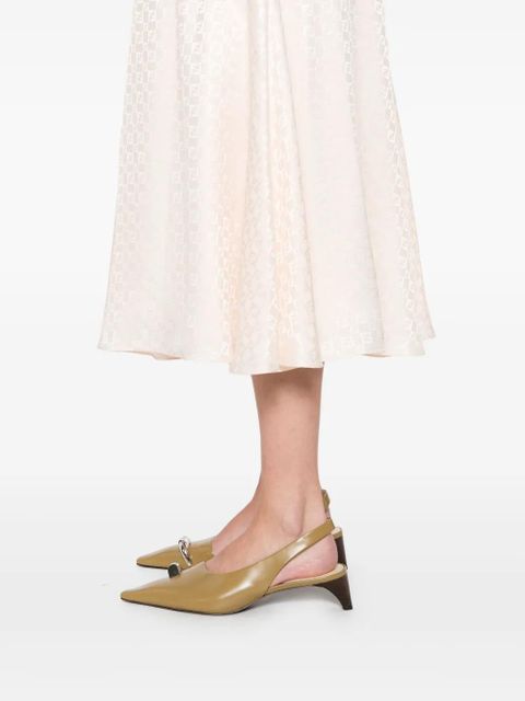 FENDI FF silk midi skirt - Pink