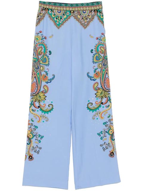 ETRO floral silk trousers - Blue - zdjęcie produktu nr 1