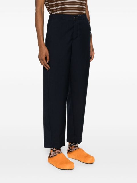 Marni virgin wool tapered trousers - Blue