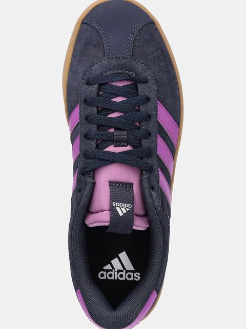 adidas sneakersy zamszowe Vl Court 3.0 damskie kolor granatowy JR0953