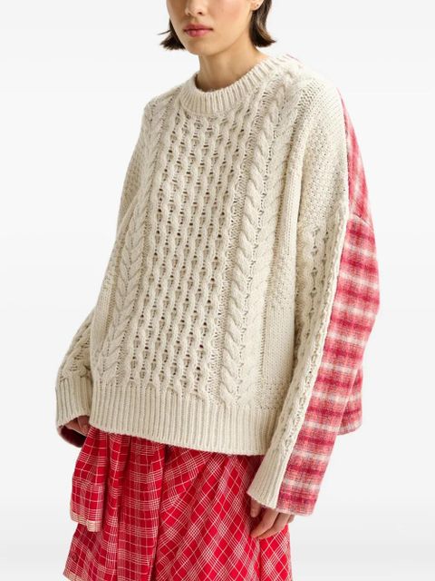 Essentiel Antwerp Iface cable-knit sweater - Neutrals