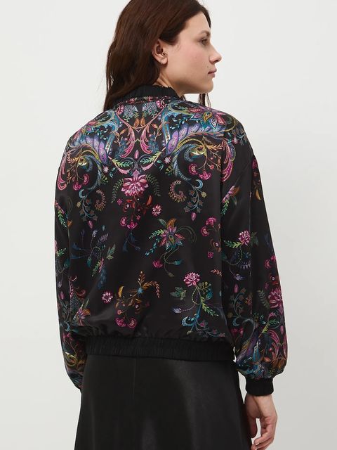 Medicine marynarka damska kolor czarny oversize wzorzysta